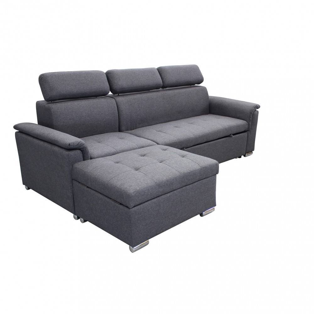 Divano Letto con penisola in Tessuto cm 234x148x84 – ALF