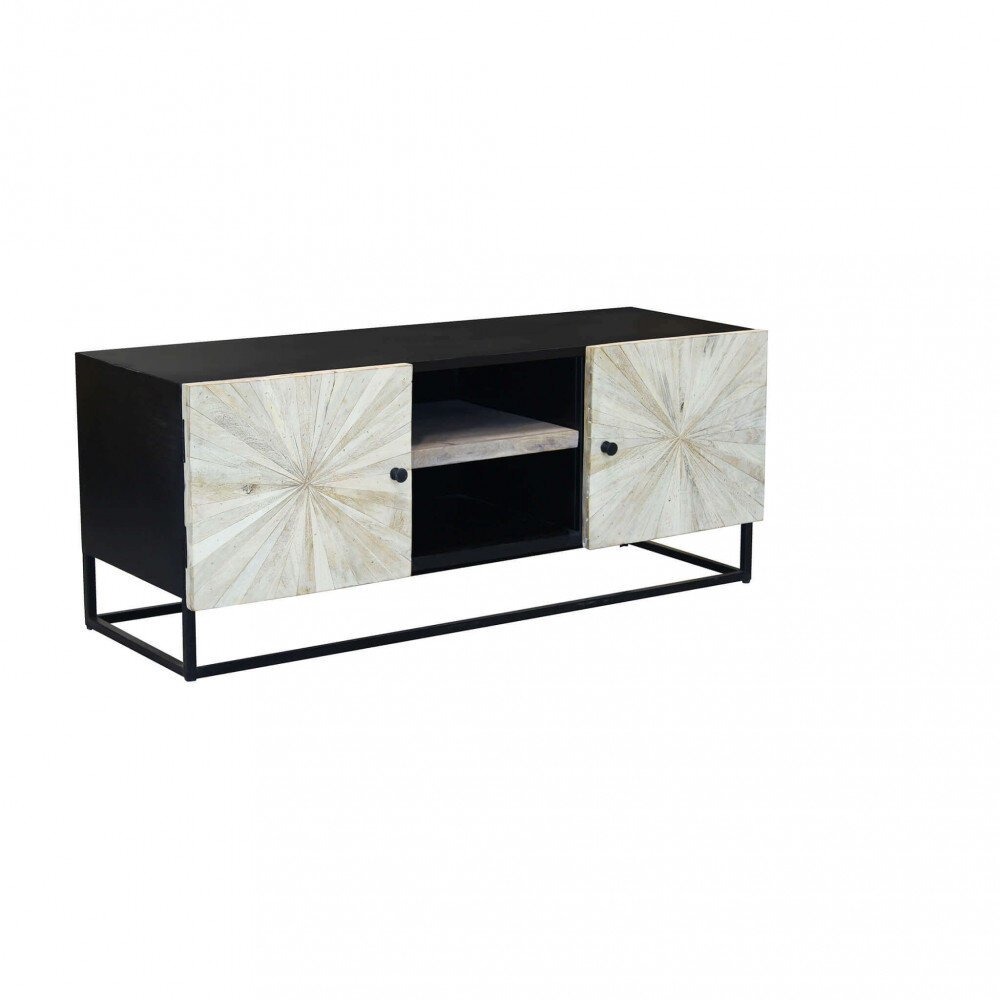 Porta tv per soggiorno Industrial in Legno,Metallo cm 140x46x56 – WILFORD