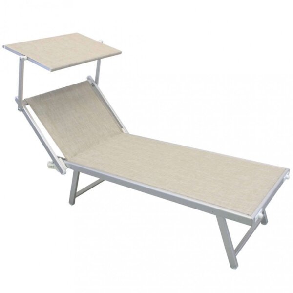 Lettino mare prendisole Pieghevole in Alluminio,Textilene cm 186x61x38 – BOSS