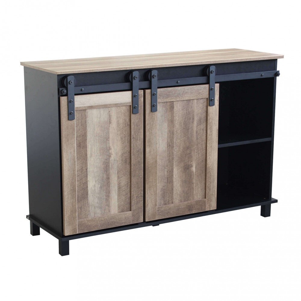Madia per soggiorno Industrial in Legno,Acciaio cm 120x40x82 – TREY