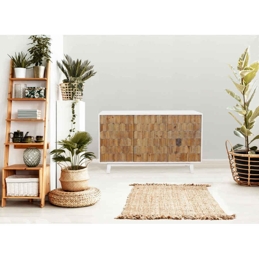 Madia a tre ante con decoro in Legno cm 135x45x80 – JAY