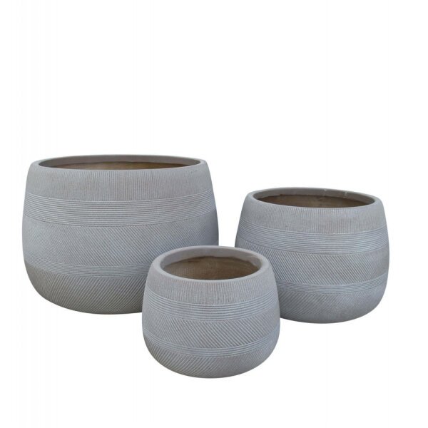 Set di 3 vasi in Fibra sintetica cm 55x55x37 – BENJY