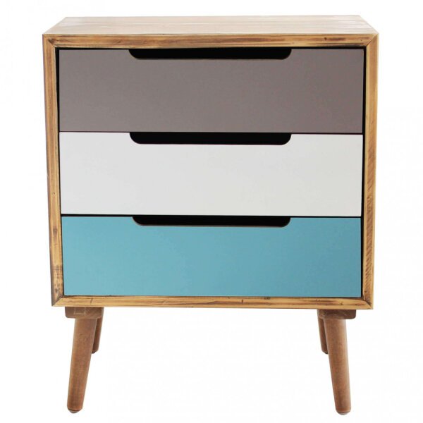 Mobiletto 3 cassetti in Legno cm 45,5×35,5×40 – TYRRELL