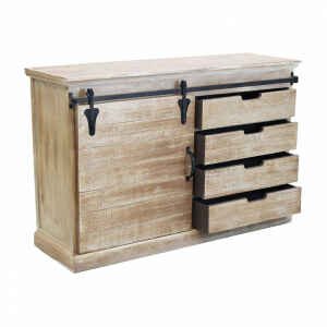 Madia per soggiorno Industrial in Legno,Metallo cm 124x43x81,5 – JIM