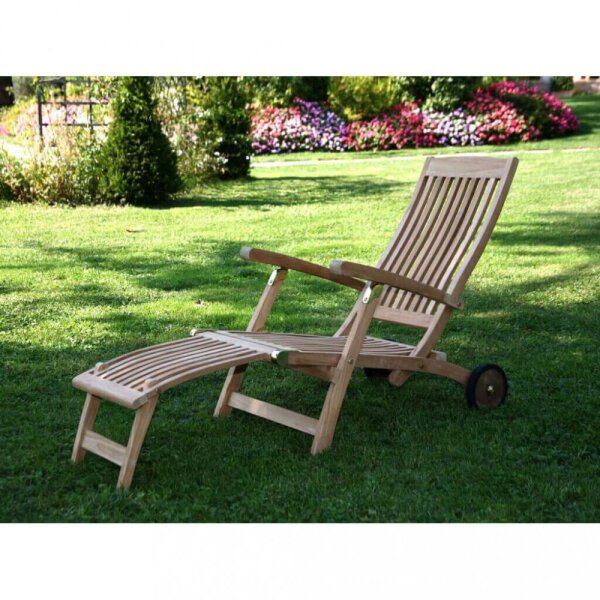 Lettino prendisole in Legno,Teak cm 170x61x97 – MILES