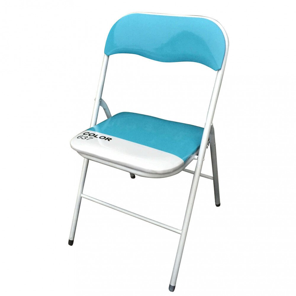 Sedia Pieghevole Salvaspazio in Acciaio,PVC cm 44x45x79 – SLIM