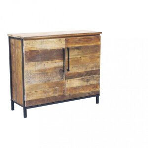 Madia Moderna a due ante in Legno,Metallo cm 100x40x86 – DARWIN