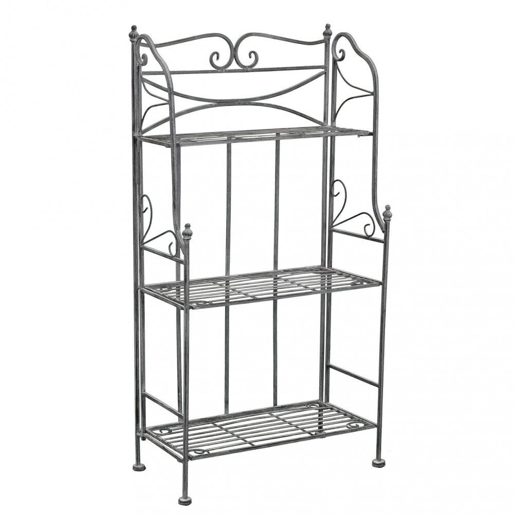 Eatagere 3 piani bianco ossidato in Acciaio cm 61x32x117 – NARDI