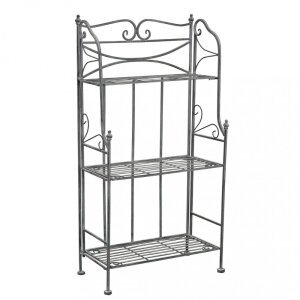 Eatagere 3 piani bianco ossidato in Acciaio cm 61x32x117 – NARDI