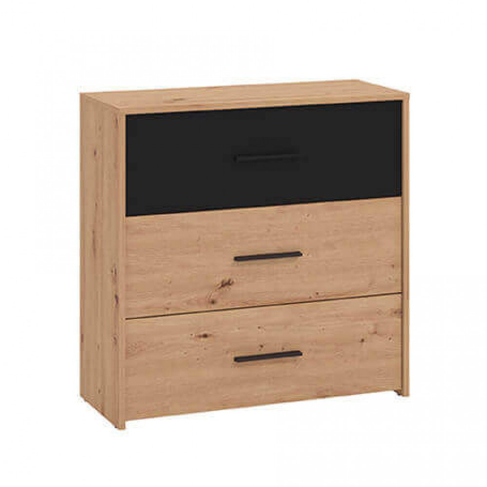 comò tre cassetti moderno minimal in legno cm 80,6 x 33,2 x 80,5 h – TIMBER