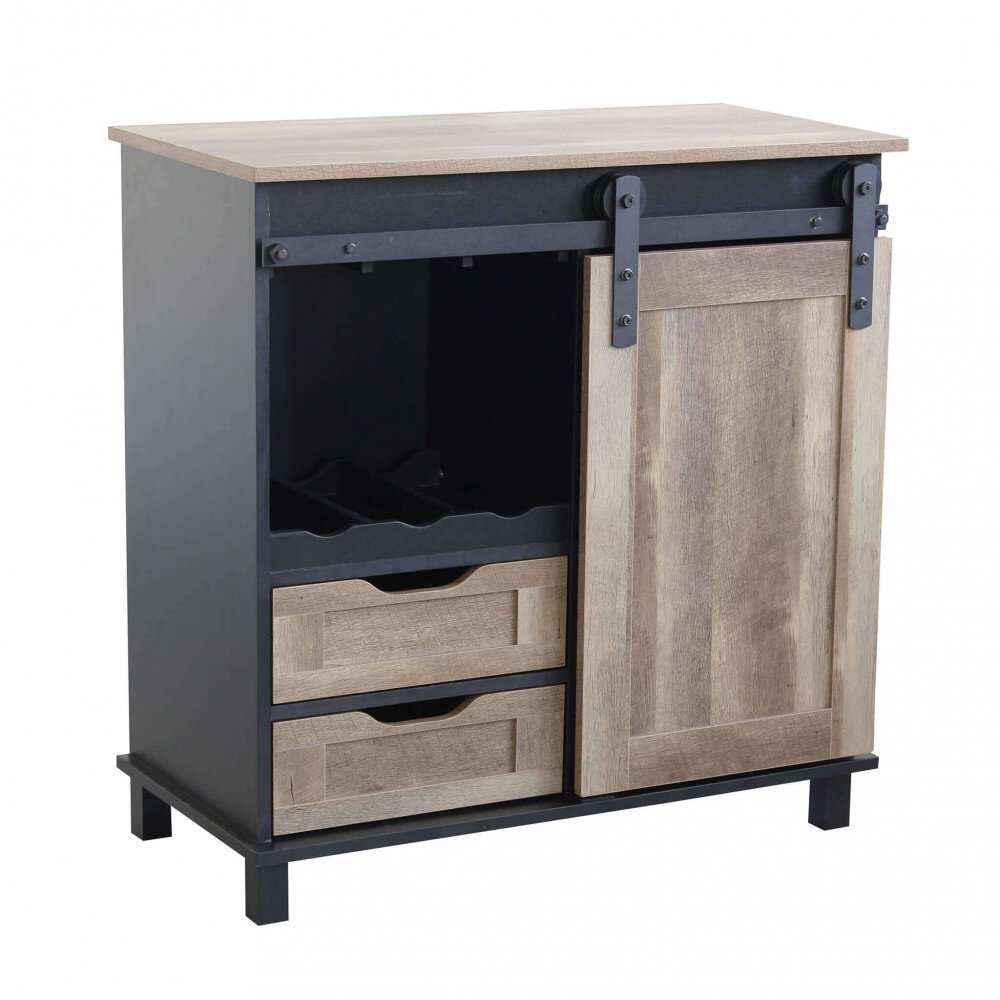 Madia per soggiorno Industrial in Legno,Acciaio cm 80x40x82 – TREY