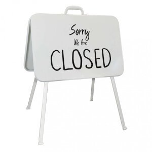Cartello open close in Acciaio cm 60x53x77 – MINIC