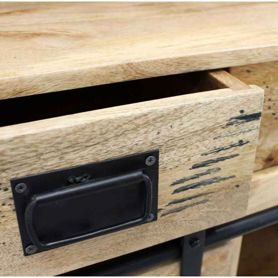 Credenza per soggiorno Industrial in Legno cm 80x40x190 – RICK