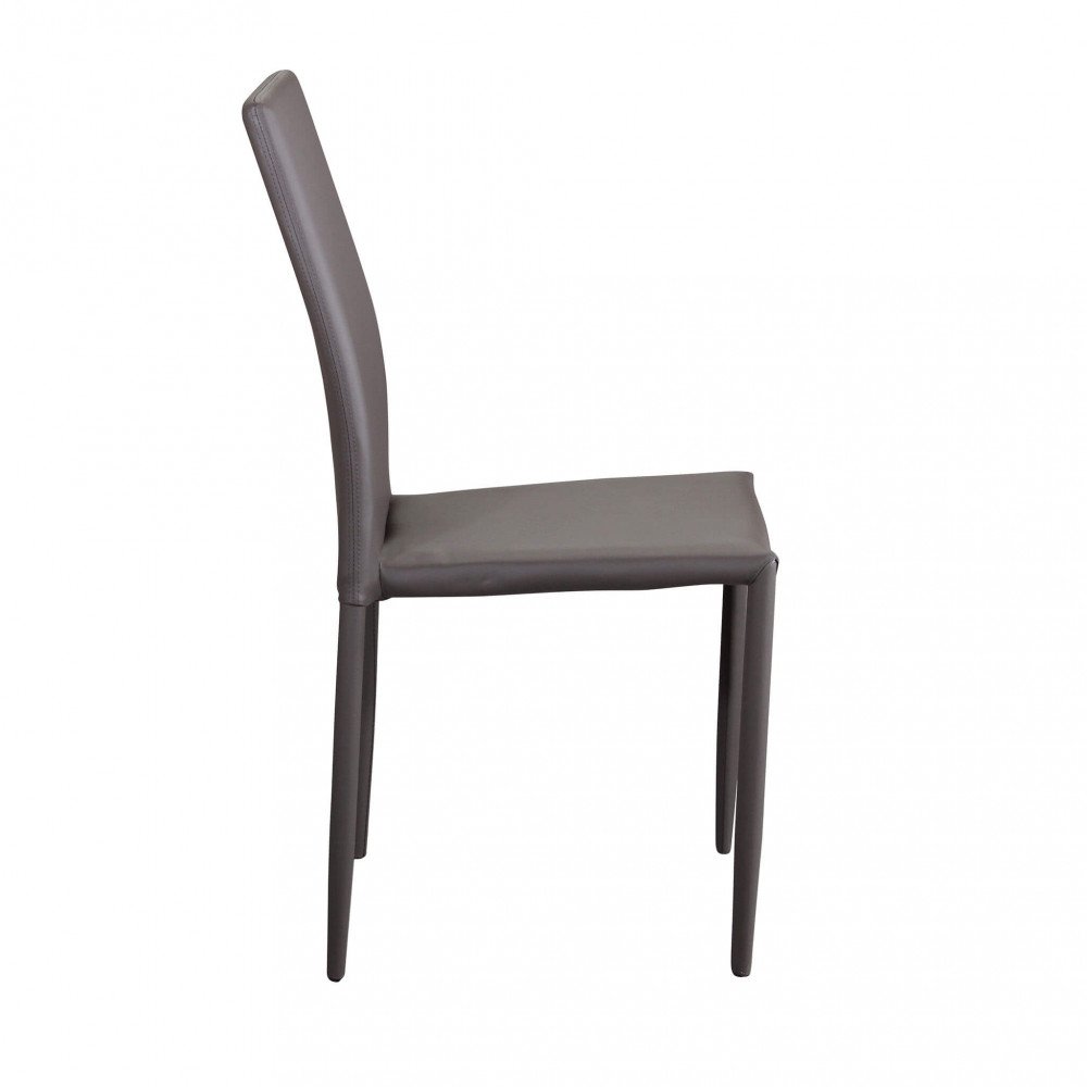 Sedia da Pranzo Moderna in Ecopelle,Acciaio cm 41x43x90 – RACHEL