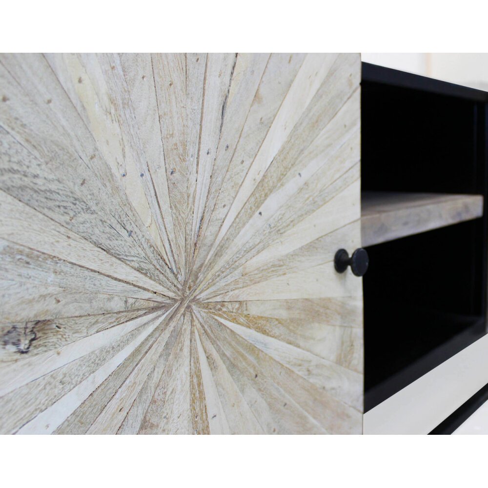 Porta tv per soggiorno Industrial in Legno,Metallo cm 140x46x56 – WILFORD