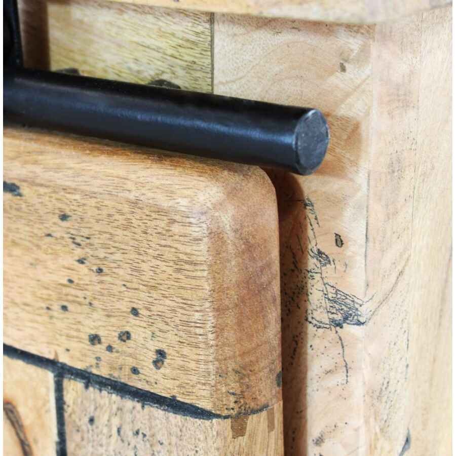 Porta tv per soggiorno Industrial in Legno cm 180x45x55 – RICK