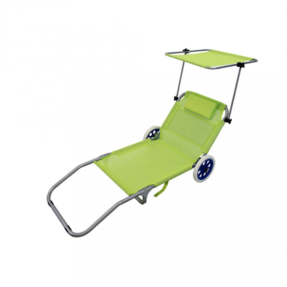 Spiaggina Pieghevole con ruote colore casuale in Alluminio,Textilene cm 145x52x62 – TRISTIN