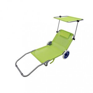 Spiaggina Pieghevole con ruote colore casuale in Alluminio,Textilene cm 145x52x62 – TRISTIN