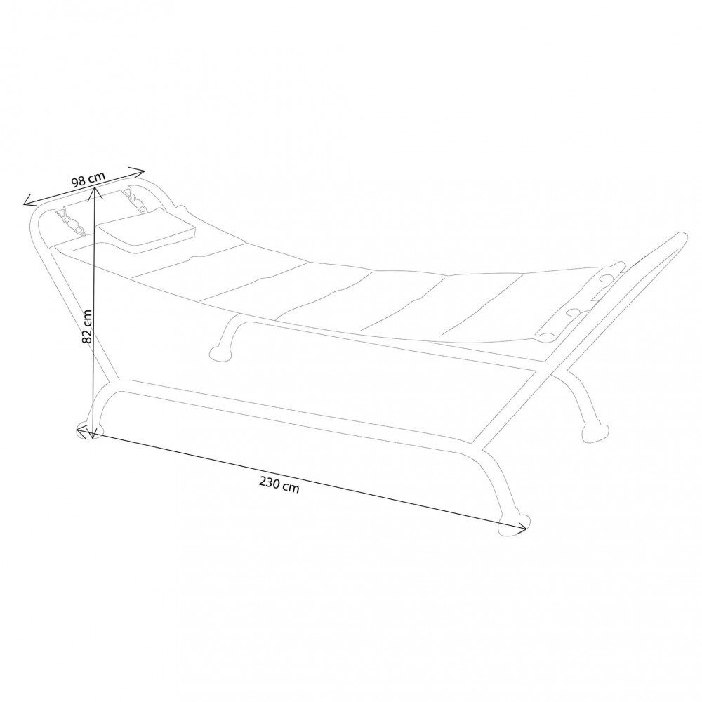 Amaca da Giardino con struttura in Acciaio cm 230x98x82 – BARNABAS
