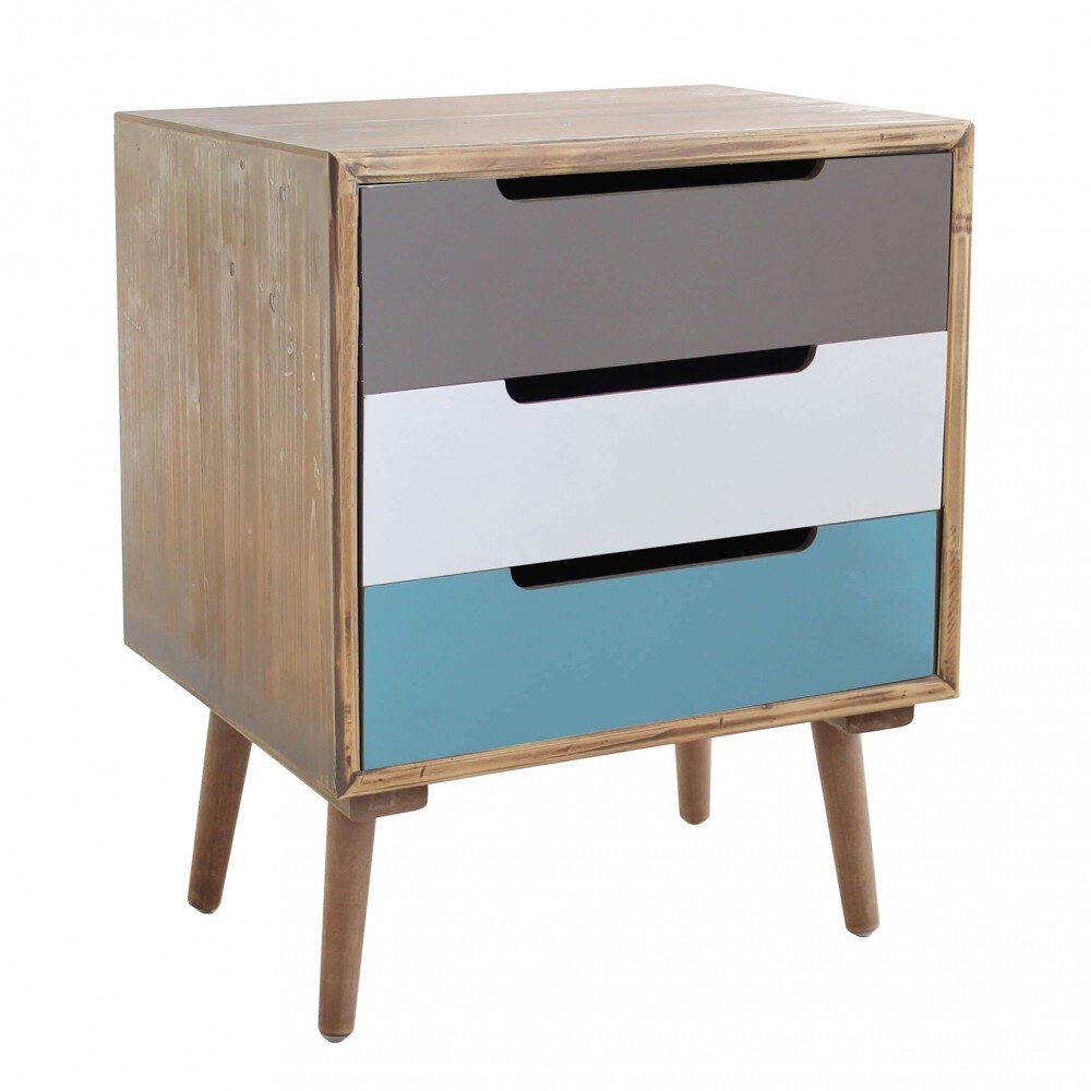 Mobiletto 3 cassetti in Legno cm 45,5×35,5×40 – TYRRELL