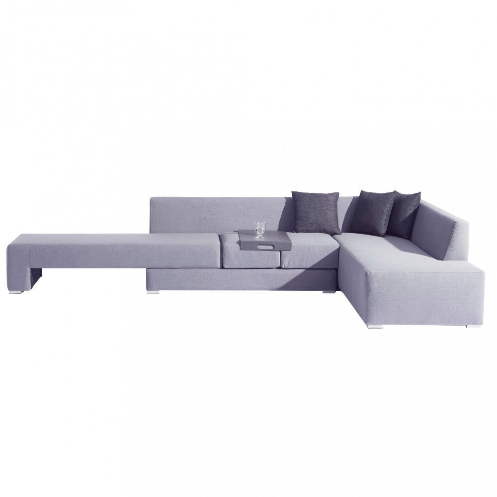Divano da Giardino angolare con tavolino in Alluminio,Poliestere cm 150x78x69 – FORD