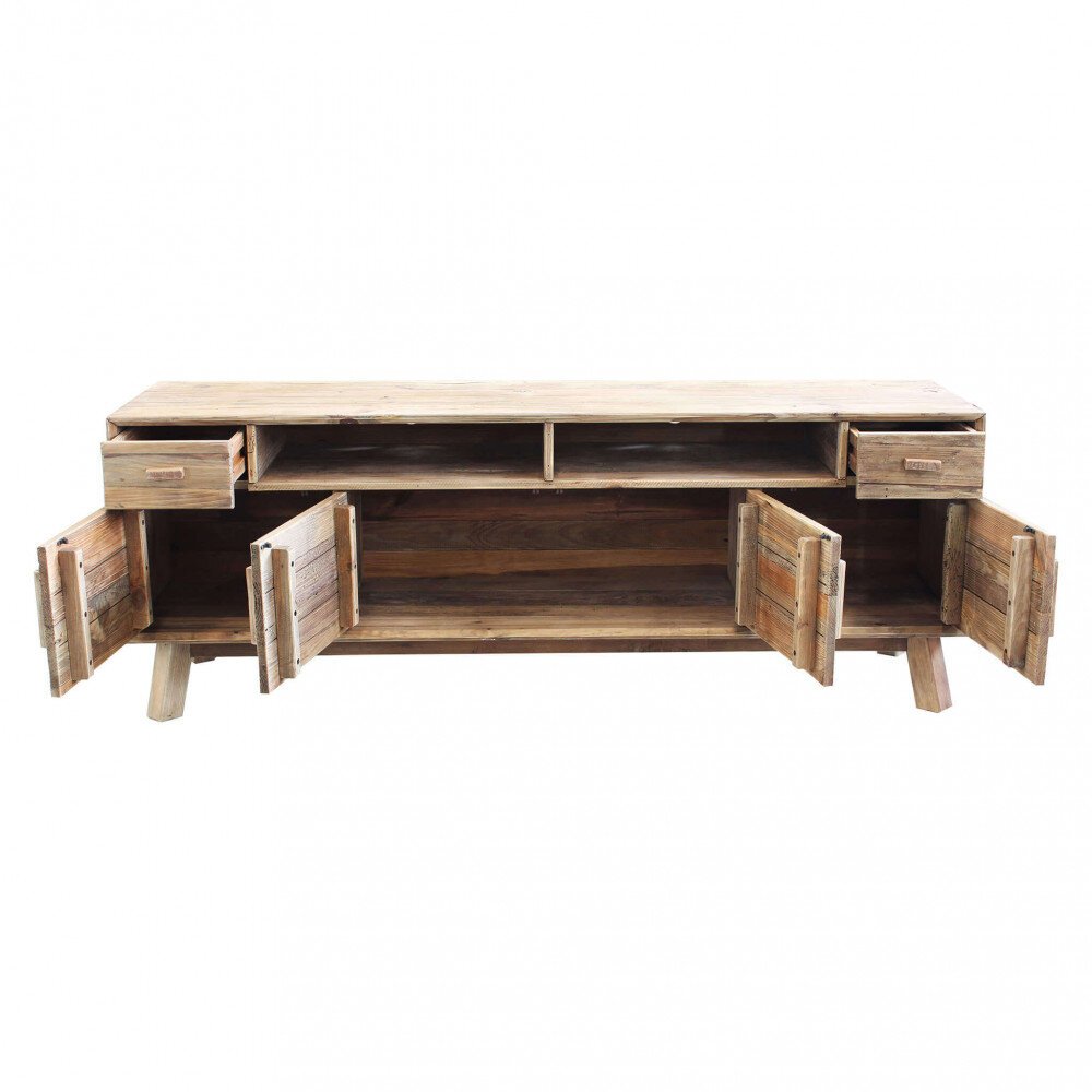 Porta tv con 2 cassetti in Pino riciclato cm 180x48x65 – PINE