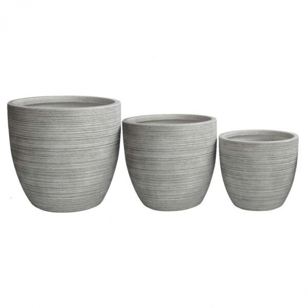 Set di 3 vasi in Fibra di argilla cm 44x44x44 – JEM