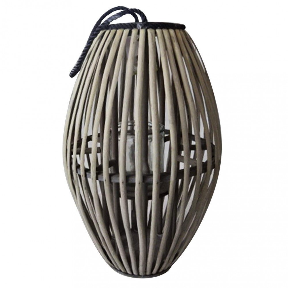 Lanterna in Vimini in Vimini,Vetro cm 16,5×16,5×90 – TREV