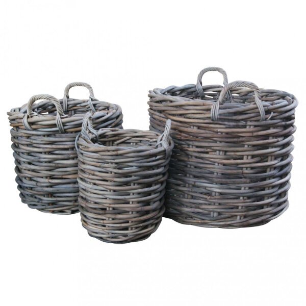 Set di 3 cesti in Vimini cm 66x66x63 – BRAEDEN