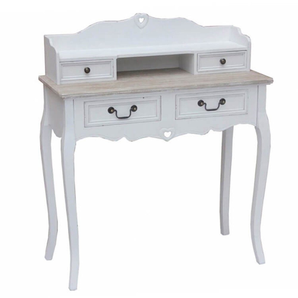Scrittoio con 4 cassetti shabby chic 87×38 – WIL