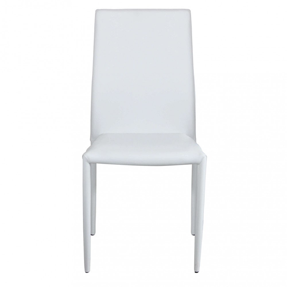 Sedia da Pranzo Moderna in Ecopelle,Acciaio cm 41x43x90 – RACHEL