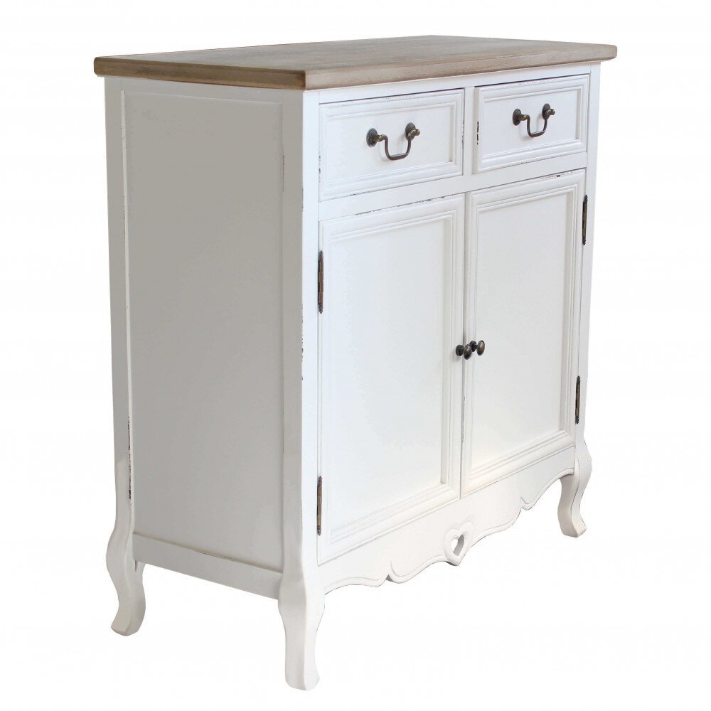 Credenza 2 ante 2 cassetti shabby chic in Legno cm 86x37x85 – JAROD