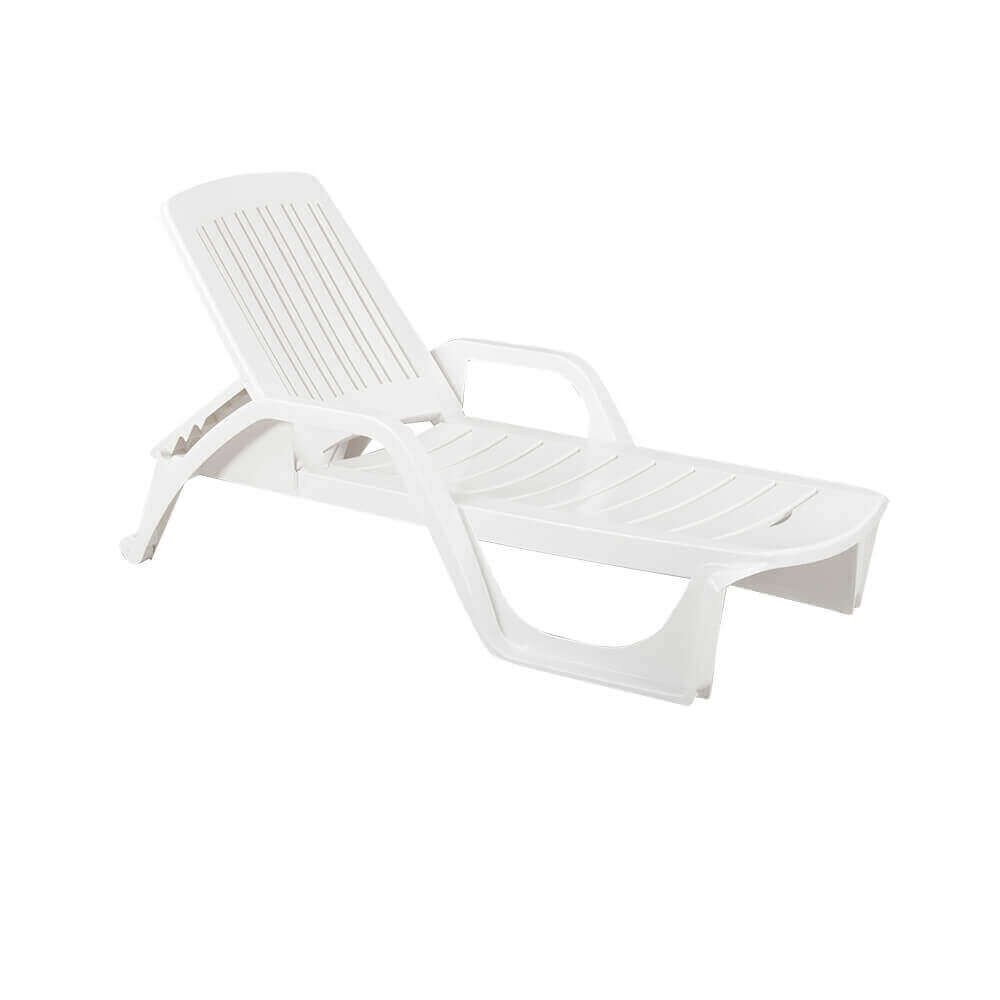Lettino da Giardino con ruote in Policarbonato cm 190x71x46 – MAX
