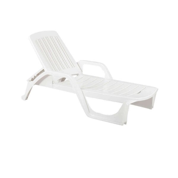 Lettino da Giardino con ruote in Policarbonato cm 190x71x46 – MAX