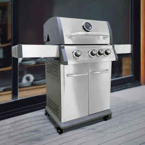 Barbecue 3 fuochi + 1 in Acciaio cm 122x57x114 – CHIANY