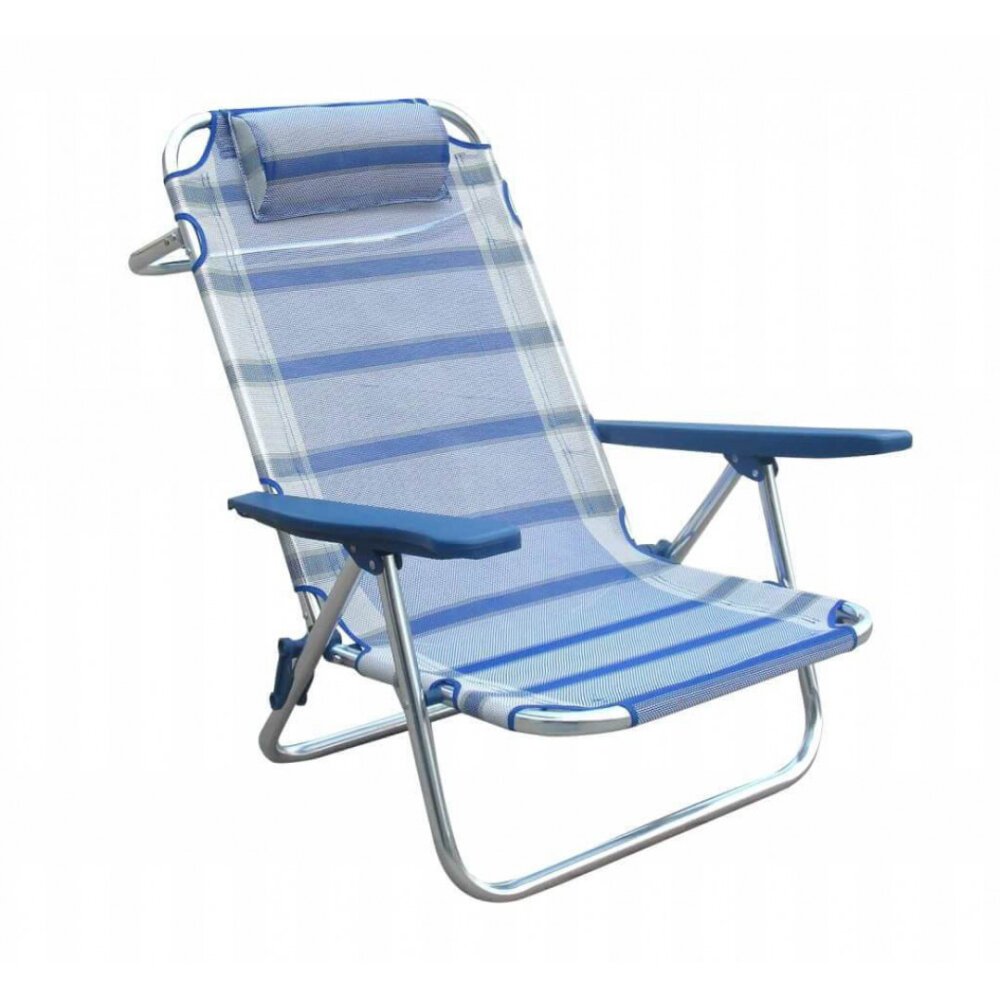 Spiaggina mare prendisole con braccioli in Alluminio,Textilene cm 68x68x83 – KIAN