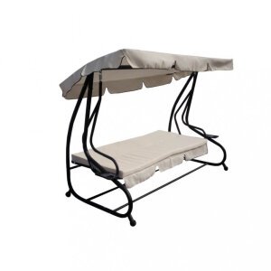 Dondolo Letto da Giardino con cuscini in Acciaio,Tessuto cm x – WAYLON