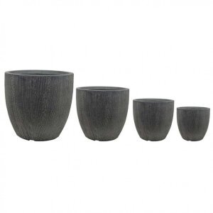 Set di 4 vasi in Fibra di argilla cm 44x44x43 – KEMP