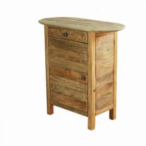 Comodino con cassettto e un anta in Pino riciclato cm 75x35x76 – WARNER