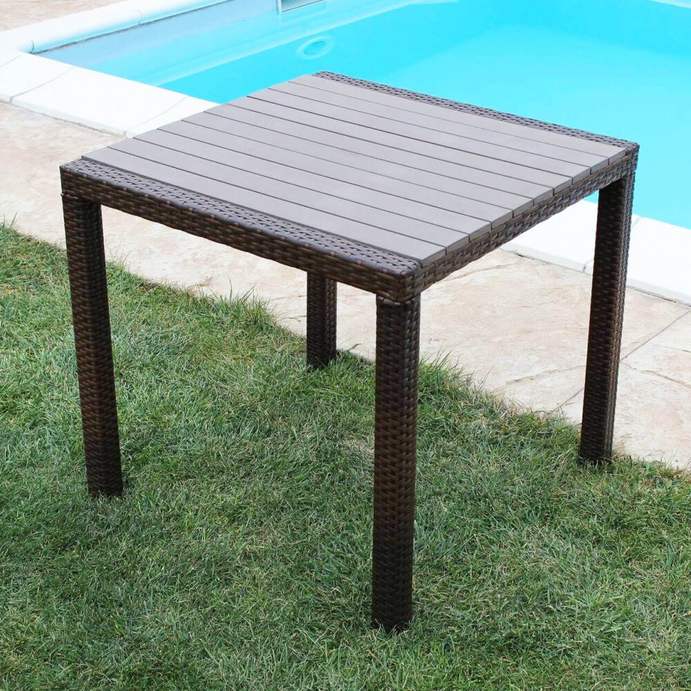 Tavolo da Giardino con Rattan Sintetico cm 80×80 – CORBIN
