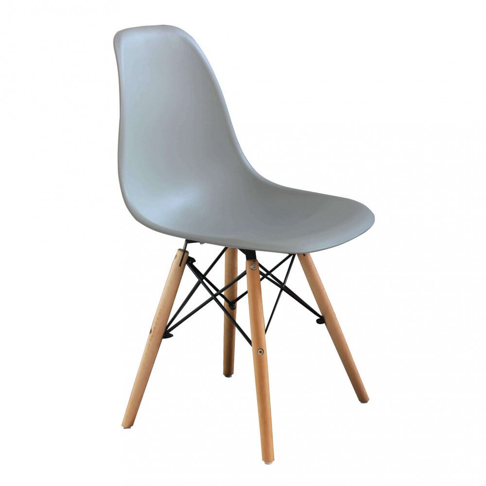 Sedia per Sala da Pranzo scandinava in Legno,Acciaio,Plastica cm 53x47x82 – NOAH
