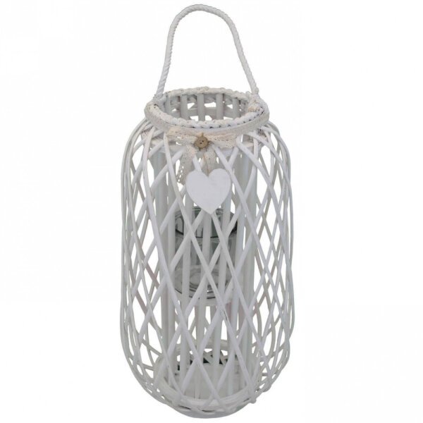 Lanterna in Vimini Rotonda in Vimini,Vetro cm 31x31x66 – BRAD