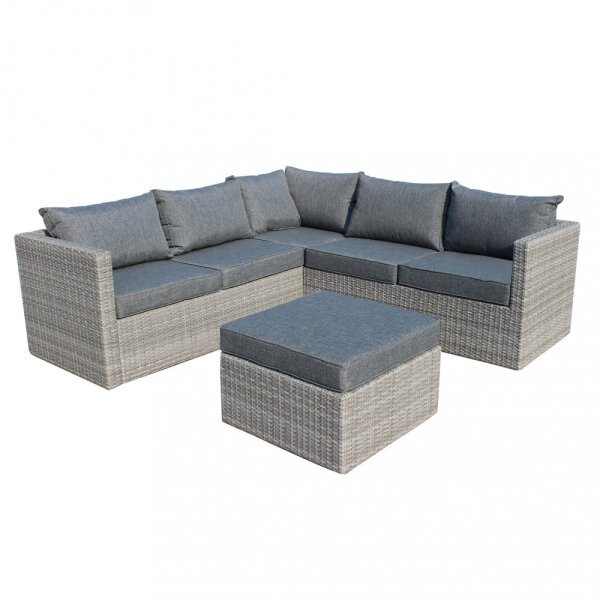 Salotto da Giardino con cuscini 4 posti in Alluminio,Wicker – DWIGHT