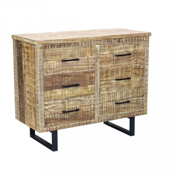 Cassettiera con sei cassetti in Legno,Metallo cm 100x45x83 – TERRANCE