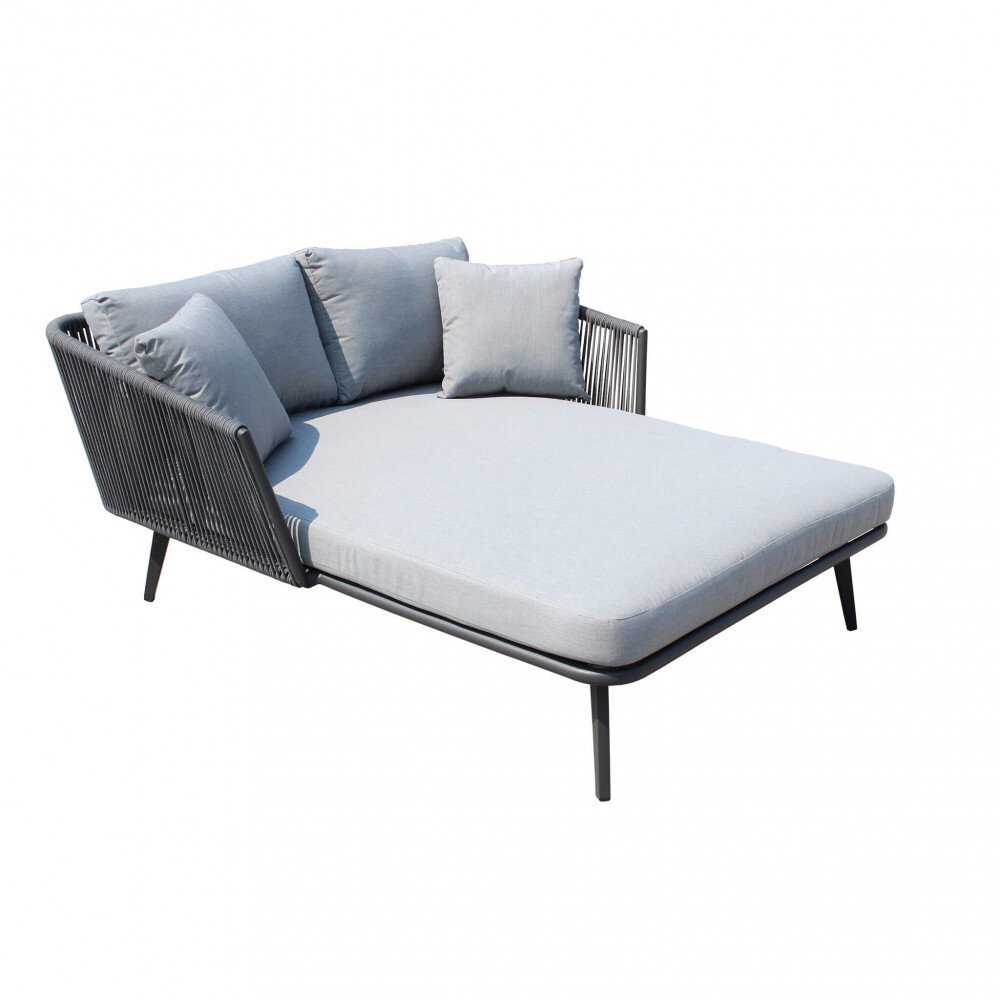 Divano Letto da Giardino con cuscini in Alluminio,Corda cm 160x139x70 – RANULPH