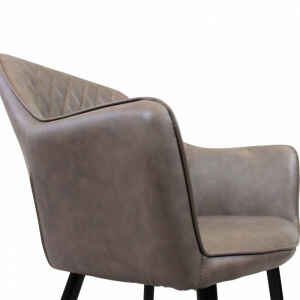 Poltrona per Sala da Pranzo in Ecopelle,Metallo cm 48x62x83 – ROBIN