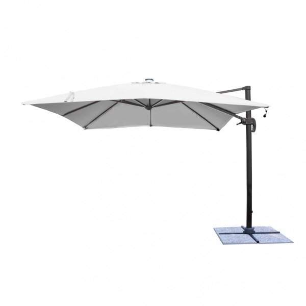 Ombrellone da Giardino decentrato con led 3×3 in alluminio,poliestere – RENO
