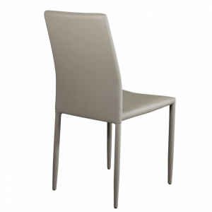 Sedia da Pranzo Moderna in Ecopelle,Acciaio cm 41x43x90 – RACHEL