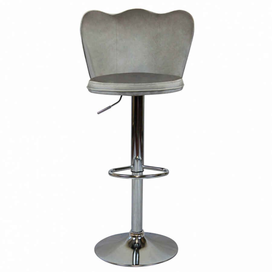Sgabello alto con Schienale in Velluto,Metallo cm 51x49x101 – MAVERIK