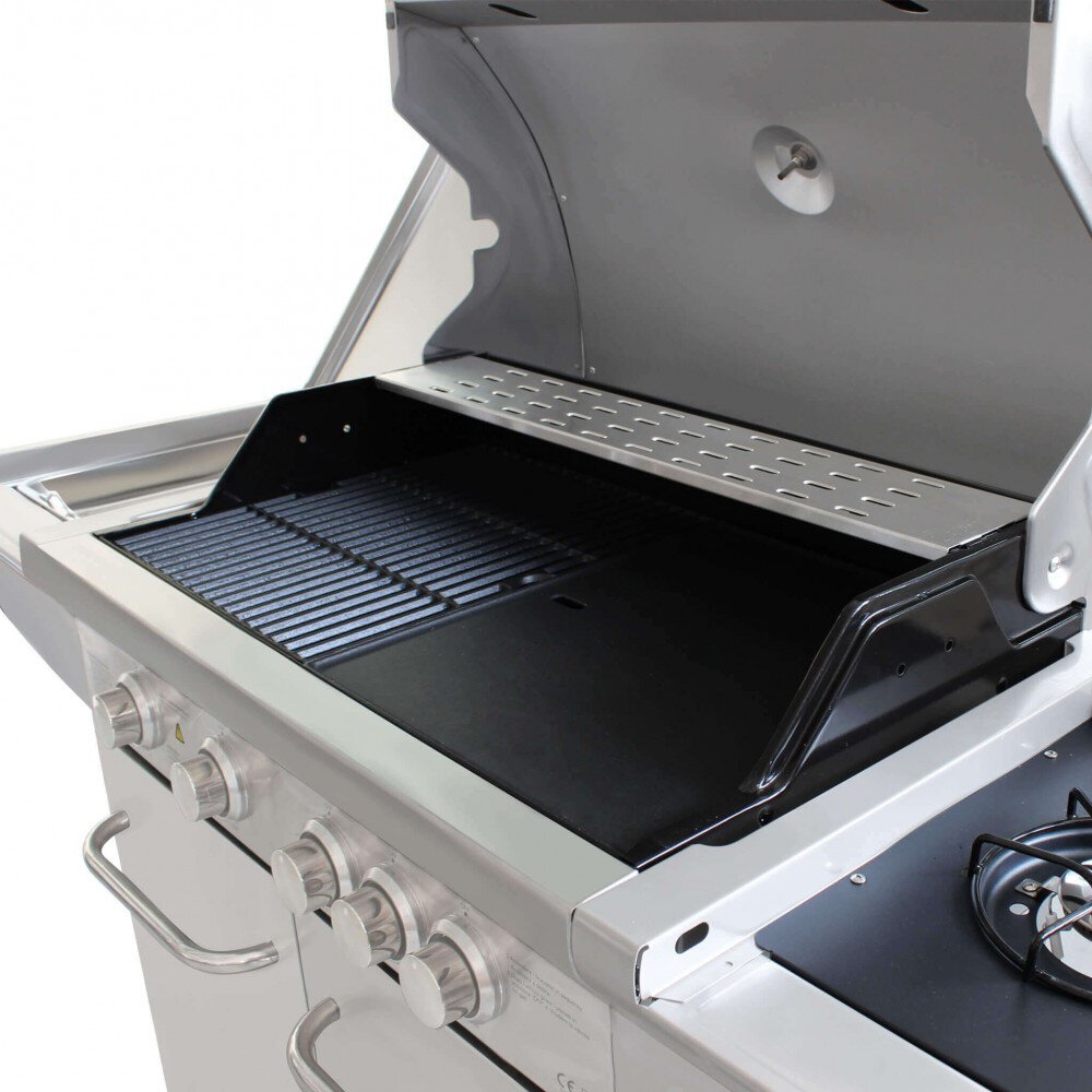 Barbecue 4 fuochi + 1 in Acciaio cm 145x52x114,5 – KOBE